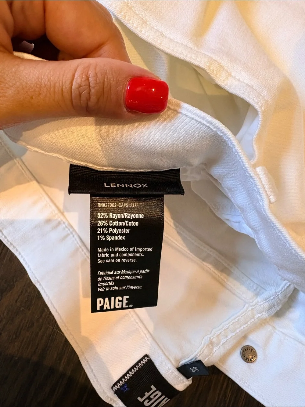 PAIGE “Lennox” Slim Jeans - Men’s size 36 - “Icecap” color
